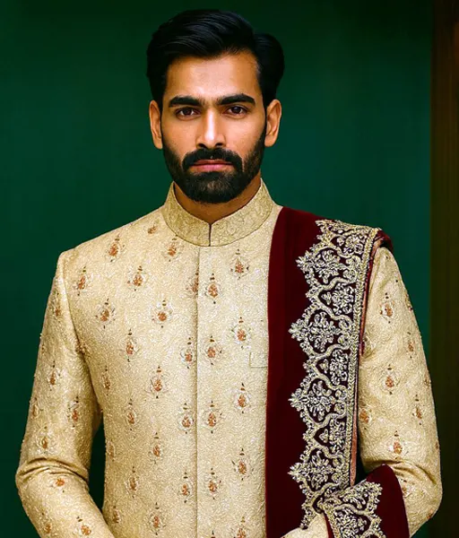 Desert Prince Brocade Sherwani