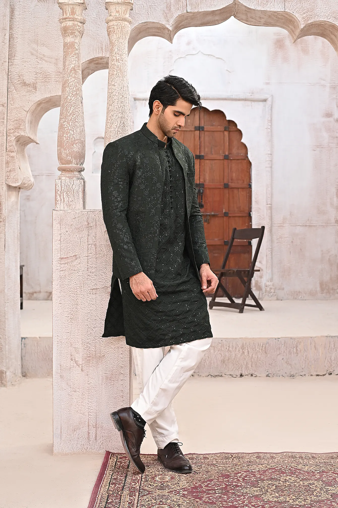 The Enchanted Emerald Prince Coat Set - Image 3