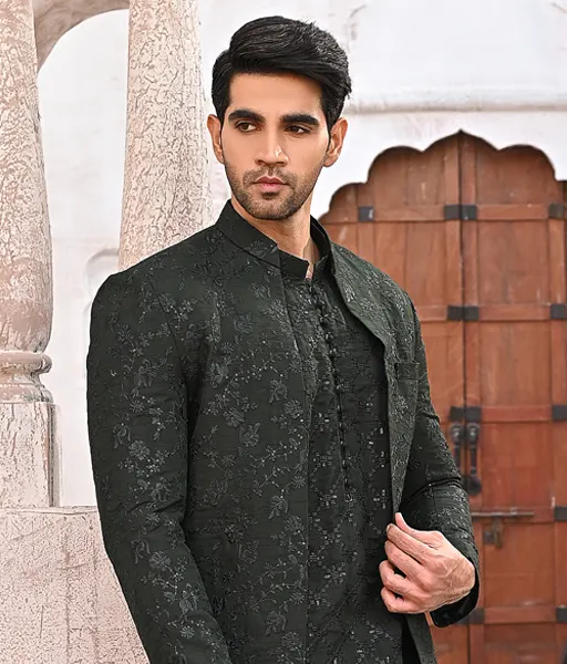 The Enchanted Emerald Prince Coat Set